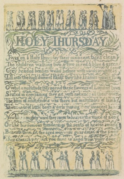 Holy Thursday, plate 24 from Songs of Innocence, 1789 by William Blake